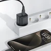 Acefast A73 Mini PD 20W GaN USB-C laidinis įkroviklis – juodos spalvos