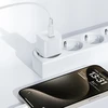 Acefast A77 Mini PD 30W GaN laidinis įkroviklis + USB-C kabelis – baltos spalvos