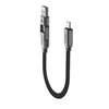 Acefast C13-05 USB-C – USB-A / USB-C kabelis 480Mb/s 3A 0.2m – Juodos spalvos
