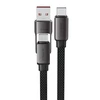 Acefast C13-05 USB-C – USB-A / USB-C kabelis 480Mb/s 3A 0.2m – Juodos spalvos