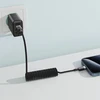 Acefast C14-03 USB-C – USB-C Spring kabelis 480Mb/s 3A 1.2m – Juodos spalvos