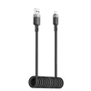 Acefast C14-04 USB-A – USB-C kabelis Spring 480Mb/s 3A 1.2m – Juodos spalvos