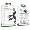 Acefast C14-04 USB-A – USB-C kabelis Spring 480Mb/s 3A 1.2m – Juodos spalvos