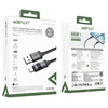 Acefast C15-04 USB-A – USB-C kabelis su ekranu 480Mb/s 66W 1.2m – Juodos spalvos
