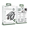 Acefast C6-11 USB-C 3in1 kabelis – 2x USB-C / Qi 480Mb/s 100W 1.2m – Juodos spalvos