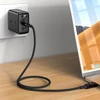 USB-C į USB-C laidas Acefast C7-03 1.2 m, su ekranu (juodas)