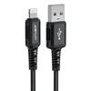 USB laidas Acefast C4-02 MFi USB-A iki Lightning 1.8m juodas