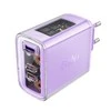 Sieninis įkroviklis Acefast A45, 2x USB-C, 1xUSB-A, 65W PD (violetinė)