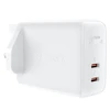 „Acefast GaN“ (JK kištukas) 2x USB C tipo 50W balta (A32 JK)