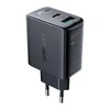 Sieninis įkroviklis Acefast A5 PD32W, USB + USB-C (juodas)