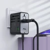 Daugiafunkcis kelioninis sieninis įkroviklis Acefast Z1, 2xUSB-A, 3xUSB-C, GaN, 67W, US/ES/UK/AU (juodas)