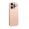 AmazingThing AR Aluminum 3 Lens Glass with Camera Lens Frame skirtas Apple iPhone 16 Pro / 16 Pro Max – Rose Gold
