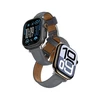 AmazingThing Class Band Leather Strap for Apple Watch 45 / 46 / 49 mm – Gray