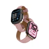AmazingThing Class Band Leather Strap for Apple Watch 45 / 46 / 49 mm – Rožinė