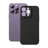 Magnetic Case Baseus Sintetinio pluošto serija, skirta iPhone 14 Pro (juodas)+ grūdintas stiklas + valymo rinkinys