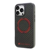 Apple iPhone 16 Pro Max Audi Carbon Fiber Sport Raudona Circle MagSafe (AUS-TPUPCMIP16PM-RSQ/D5-BK) dėklas telefonui juodos spalvos