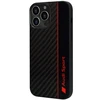 Audi Carbon Fiber Stripe Apple iPhone 13 Pro Max 6.7" dėklas telefonui juodos spalvos AUS-TPUPCIP13PM-R8/D1-BK