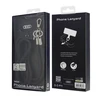 Audi universali virvelė telefonui 120cm 6mm crossbody juodos spalvos AU-CBL8-R8/D1-BK