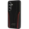 Samsung Galaxy S24 Audi Genuine odinis MagSafe Dėklas (AU-TPUPCS24-R8/D3-RD) juodos spalvos ir raudonos spalvos