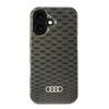 Apple iPhone 16 Audi IML Stitching Pattern MagSafe (AU-IMLMIP16-Q5/D3-BK) dėklas telefonui juodos spalvos