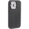 Dėklas Apple iPhone 14 Pro Audi Synthetic odinis (AU-TPUPCIP14P-TT/D1-BK) juodos spalvos