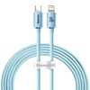 USB-C laidas prie „iP Baseus Crystal Shine“, 20W, 2m (mėlyna)