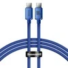 Baseus Crystal Shine kabelis USB-C - USB-C 100W 1.2m mėlynas
