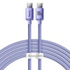 Baseus Crystal Shine USB-C – USB-C laidas 100W 2m – Violetinis