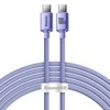 Baseus Crystal Shine USB-C – USB-C laidas 100W 2m – Violetinis