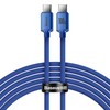 Baseus Crystal Shine kabelis USB-C - USB-C 100W 2m mėlynas