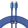 Baseus Crystal Shine kabelis USB-C - USB-C 100W 2m mėlynas