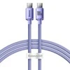 Baseus Crystal Shine USB-C – USB-C laidas 100W 1.2 m – Violetinis