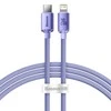 Baseus Crystal Shine USB-C – Lightning laidas 20W PD 1.2m – Violetinis