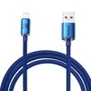 Baseus Crystal Shine USB - Lightning kabelis 2.4A 2m - Mėlynas