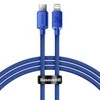 Baseus Crystal USB-C – Lightning laidas 20W 1.2m – Mėlynas