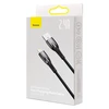 USB laidas, skirtas Lightning Baseus Glimmer Series, 2.4A, 2m (juodas)
