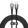 USB laidas, skirtas Lightning Baseus Glimmer Series, 2.4A, 2m (juodas)