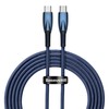 Baseus Glimmer USB-C - USB-C kroviklis, 100W, 2m (kék)