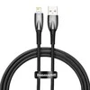 USB laidas, skirtas Lightning Baseus Glimmer Series, 2.4A, 1m (juodas)