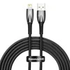 USB laidas, skirtas Lightning Baseus Glimmer Series, 2.4A, 2m (juodas)