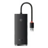 Baseus Šakotuvas USB-A 4 prievadų (USB 3.0) 25cm, juodas
