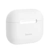 Ausinės Baseus itin plonas silikagelio dėklas, skirtas Apple AirPods 3 – baltas