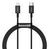 Baseus Superior serijos USB-C - Lightning kabelis 20W PD 1m - Juodas