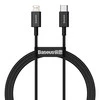 Baseus Superior serijos USB-C - Lightning kabelis 20W PD 1m - Juodas