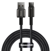Baseus volframo auksinis kabelis USB prie USB-C, 100 W, 2 m (juodas)