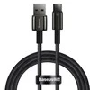 Baseus volframo auksinis kabelis USB prie USB-C, 100 W, 1 m (juodas)