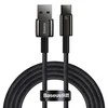 Baseus volframo auksinis kabelis USB prie USB-C, 100 W, 2 m (juodas)