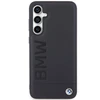 Originalus priekinio skydelio dėklas BMW BMHCS23FESLLBK, skirtas Samsung S23 FE (Leather Hot Stamp / juodas)