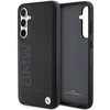 Originalus priekinio skydelio dėklas BMW BMHCS23FESLLBK, skirtas Samsung S23 FE (Leather Hot Stamp / juodas)