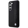 BMW Leather Textured & Stripe - dėklas skirtas Samsung Galaxy S23 Juodas